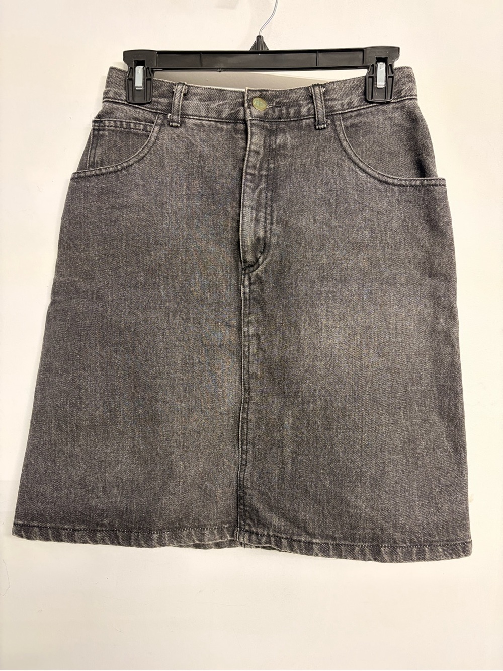 Vintage 80’s Guess Washed Gray Denim Pencil Skirt